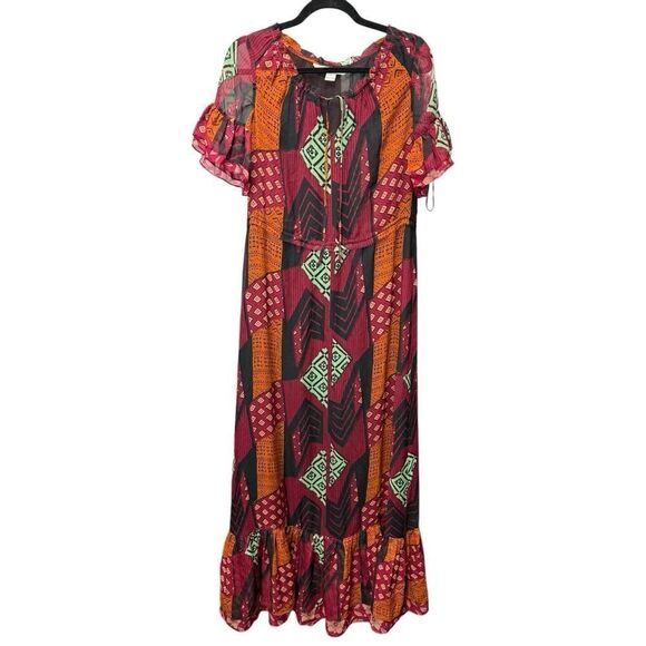 Diane von FurstenbergβSilk Patchwork Maxi Dress - Size 4 (US) - Picture 3 of 16